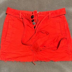 BDG/Urban Outfitters Red Denim Mini Skirt